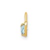 Black Bow Jewelry Mar Synthetic Aquamarine 14k Yellow Gold Heart Pendant Enhancer, 5mm - 2 of 4