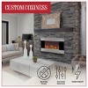 Hastings Home 36" Wall-Mount Electric Fireplace Heater with Orange Flame and Remote - 2 of 4