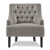 NicBex 1pc Accent Chair with  Button Tufted Textured Fabric Solid Wood Lounge Chair Reading Chair Comfy Chair for Living Room Bedroom Studio - 4 of 4