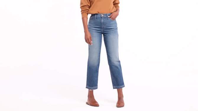 Women's High-Rise Vintage Straight Jeans - Universal Thread™ Indigo, 2 of 9, play video