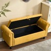 CAVINAS Industrial Rivet Storage Ottoman Bench, Upholstered Ottoman Foot Rest, Button Tufted Ottoman with Hidden Storage, End-of-Bed Bench - 2 of 4