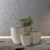 Rosemead Home & Garden 3pc Concrete Outdoor Planter Pots Beige - 4 of 4