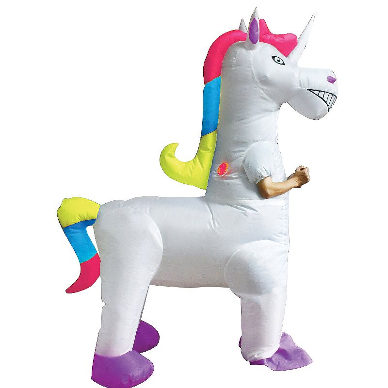 Studio Halloween Kids' Inflatable Unicorn Costume - One Size Fits Most - White, 2 of 3
