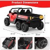 Coucheta 24V 4WD Ride On Dump Truck with Remote Control, 2 Seater Kids Electric Toy Truck with Dump Bed & LED Lights - 3 of 4