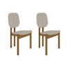Manhattan Comfort Set of 2 Gales Mid - Century Modern Dining Chairs with Solid Wood Legs - 2 of 4