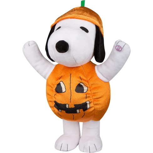 Solar Powered Dancing Toy New LARGE Peanuts SNOOPY Pumpkin 
