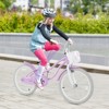 Safstar 20" Kids Bike with Height Adjustable Handlebar & Seat, Hand Brake & Coaster Brake, Removable Basket & Bell, Bike for 8+ Years Old, Purple - 3 of 4