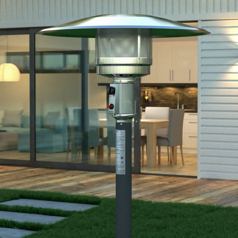 Emma and Oliver Outdoor Patio Heater - 7.5 Feet Round Steel Patio Heater - 40,000 BTU's, 4 of 12