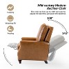 Set of 2 Theresa Modern Upholstery Genuine Leather Recliner with Nailhead Trim for Living Room and Bedroom| ART OF LIVING DESIGNS - 3 of 4