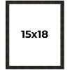 PosterPalooza | 15x18 Thin Barnwood Picture Frame, UV Acrylic, 2 Finishes - Grey and Black - 2 of 4