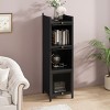 KWPZQEB Bathroom Storage Cabinet with Glass Door, Modern Beside Toilet Storage Cabinet for Bathroom, Living Room - 3 of 4