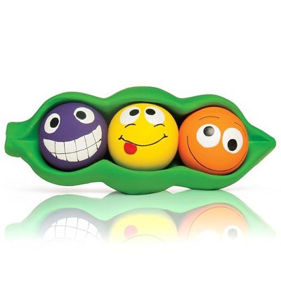 Multipet Three Peas a Pod Squeaky Chew Dog Toy Fetchteractive