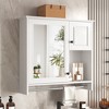 HDZNVF 30 inch Bathroom Wall Cabinet with Mirror, White - 3 of 4