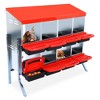 Chicken Nesting Boxes, Chicken Egg Laying Box with Chicken Perch, Metal Roll Away Nest Box for Chicken Coop Hens Poultry - 3 of 4