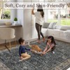 Washable Area Rugs Boho Distressed Rug for Living Room Non Slip Vintage Throw Carpet Indoor for High Traffic Areas - 4 of 4