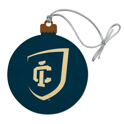 Ithaca College Primary Logo Wood Christmas Tree Holiday Ornament