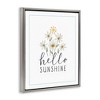 Stupell Industries Hello Sunshine with Daisies Black Framed Floater Canvas Wall Art - 3 of 4