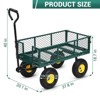 Heavy Duty Steel Garden Wagon Pullable Cart with 180¡ã Rotating Handle and Removable Sides for Farm - 2 of 4