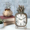 Copper Patina Rustic Pineapple Metal Battery Operated Table Clock - Foreside Home & Garden - 4 of 4