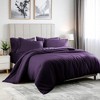 300 Thread Count Rayon From Bamboo Solid 3 Piece Duvet Cover Set by Blue Nile Mills - 2 of 4