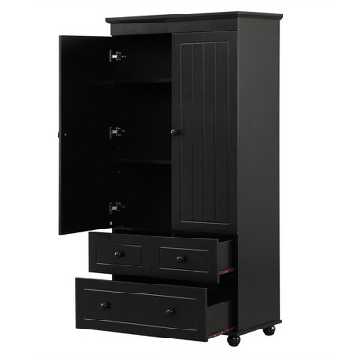 NicBex 62.7 Inch Tall Bathroom Storage Cabinet,Large Storage Cabinet with 3 Drawers and 2 Doors