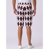 INSPIRE CHIC Men's Flat Front Contrasting Colors Argyle Patterned Shorts - 3 of 4