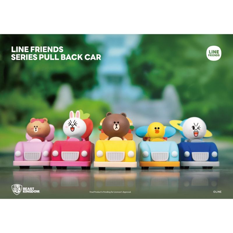 LINE FRIENDS Series Pull back car Set (Mini Egg Attack), 1 of 6