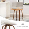 Bekrvio 26"/29" Swivel Bar Stools Set of 1/2/3/4, Faux Leather Upholstered Counter Chairs with Wood Legs, Mid-Century Seating for Kitchen Island - 4 of 4