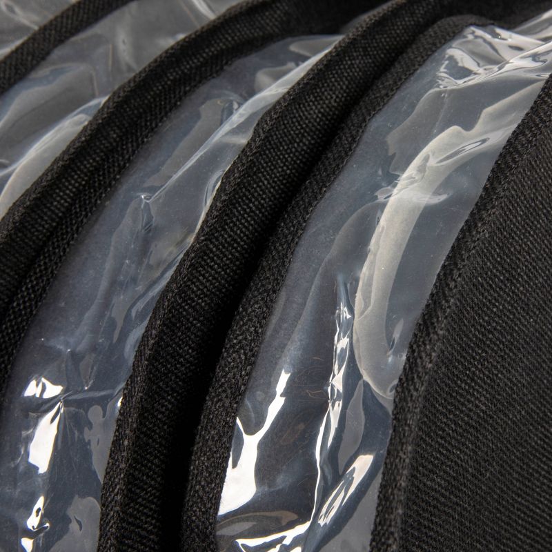 Household Essentials Set of 4 Hanging Garment Shoulder Dust Covers for Closet Black, 4 of 6