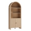 Bella Depot 71" Tall Farmhouse Arched Bookshelf with Storage Cabinet - 4 of 4