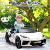 Acekool 12V Licensed Corvette Kids Ride-On Car with Remote, LED Lights, Music, Dashboard – Battery Powered Toddler Sports Car - 4 of 4