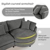 105.5" Upholstered Combination Sofas with Three Pillows and Curved Seat-ModernLuxe - 4 of 4
