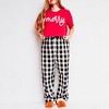 Simply Sage Market Women's Merry Bold Cursive Puff Print Pajama Set - image 2 of 4