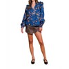 Women's Liz Ikat Print Ruffle Sleeve Blouse - FLYING TOMATO - 4 of 4