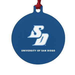 University of San Diego Primary Logo Aluminum Holiday Christmas Tree Ornament - 1 of 4