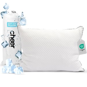 Cheer Collection Cooling Ice Pillow, Plush Memory Foam Blend with Ice Fiber Cover - 1 of 4