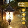 HANPURE 19'' Rustic Outdoor Hanging Lantern, Weatherproof Vintage Pendant Light with Clear Glass Shade, Waterproof for Porch, Patio, or Garden - 4 of 4