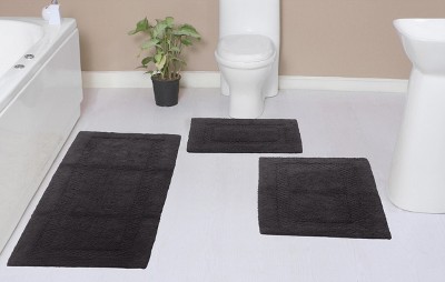 Classy Bathmat Collection Cotton Tufted Set of 3 Bath Rug Set - Home Weavers