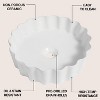 JONATHAN Y Atelier 15 in. Round Art Deco Contemporary Scalloped Ceramic Bathroom Vessel Sink - 3 of 4