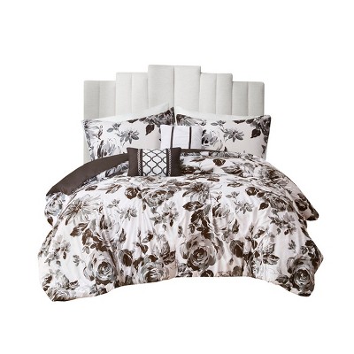 GlasFlength Bedding Sets King Cal King Floral Print Comforter Set Lively Colorful Cheerful For Living Spaces, Multicolored, 22.05"*18.5"*12.6"