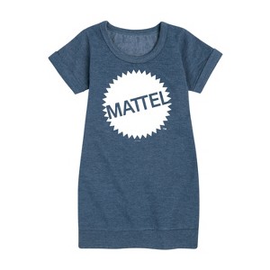 Girls' - Mattel - Mattel Original Logo Graphic Short Sleeve Fleece Dress - 1 of 3