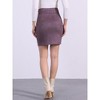 INSPIRE CHIC Women's Faux Suede High Waist Belted A-Line Mini Skirts - 3 of 4
