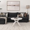 Plank+Beam Cross Leg Modern Coffee Table, 30" Solid Wood Tables for Living Room, Round Center Table - 2 of 4