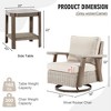 YARDSIGHT 3-Piece Rattan Outdoor Furniture, PE Wicker Swivel Patio Chair Set with Cushions and Coffee Table - 3 of 4
