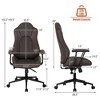Costway High Back Ex ecutive Office Chair Adjustable Reclining Task Chair Armrest - 4 of 4