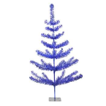 Northlight 3' Medium Blue Tinsel Twig Pine Artificial Christmas Tree - Unlit