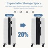 FURNIinspire Luggage 28 Inch Hardside Luggage Expandable Travel Business Suitcase, Hard Shell Lightweight Roller Suitcase, White, 12.01"*19.69"*30.31" - 4 of 4