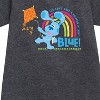 Girls' - Blue's Clues & You! - Can't Have Rainbow Without Blue Graphic Short Sleeve Fleece Dress - 2 of 3