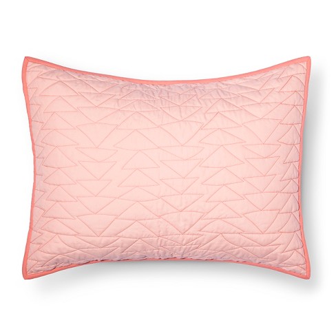 Triangle Stitch Pillow Sham Standard Pink Pillowfort Target