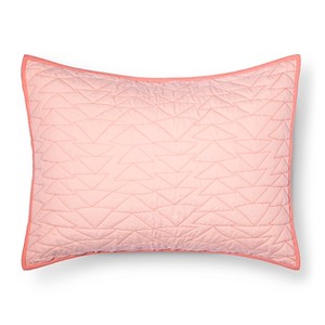 Triangle Stitch Pillow Sham (Standard) Pink - Pillowfort